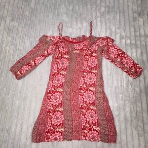 🌺 Hollister Boho Floral Cold Shoulder Dress - Size Small 🌺